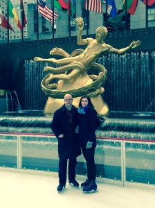 Skating at Rockefeller Center with my honey.